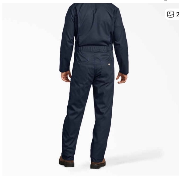 MED- Dickies Flex Temp Control Coverall in Dark Blue - Picture 2 of 3